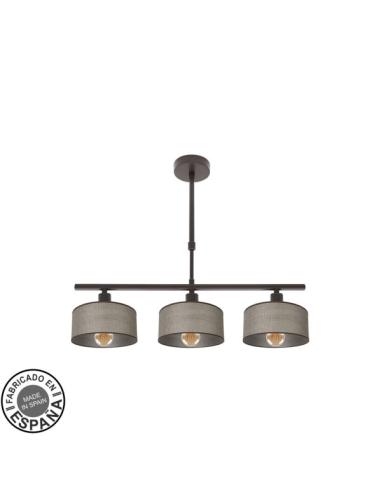 Lampara Gilda 3xe14 Marron Regx55x14 Cm