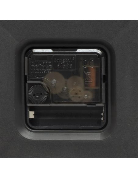 Reloj De Pared Aroa Plata/negro 30d  Movimiento Continuo