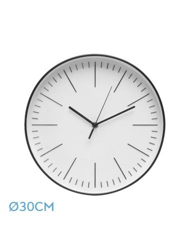 Reloj De Pared Hera Negro 30d Movimiento Continuo