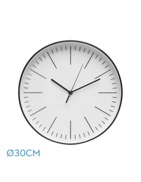 Reloj De Pared Hera Negro 30d Movimiento Continuo