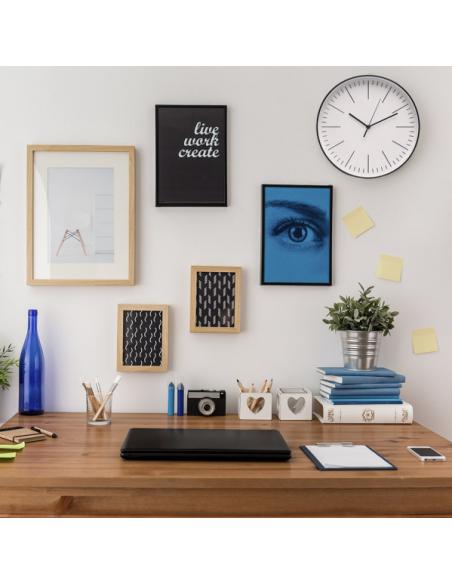 Reloj De Pared Hera Negro 30d Movimiento Continuo