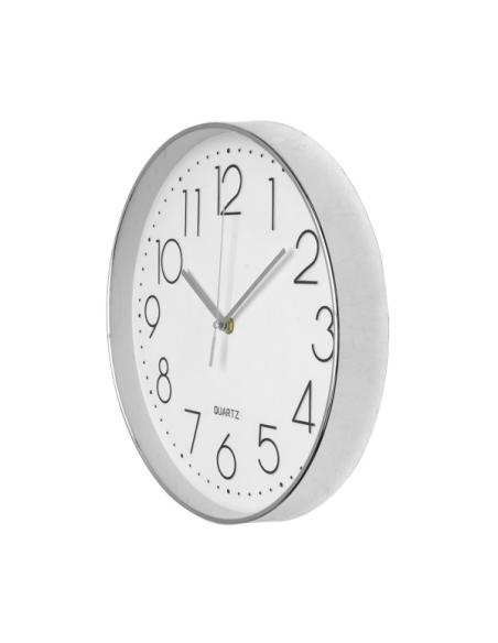 Reloj De Pared Tiempo Plata 30d Mov.continuo