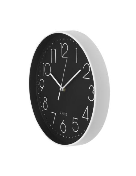 Reloj De Pared Tiempo Blanco-negro 30d  Movimiento Continuo