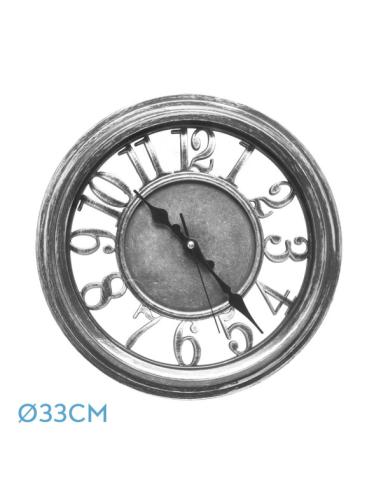 Reloj De Pared Limbo Negro / Plata  33d Mov.continuo