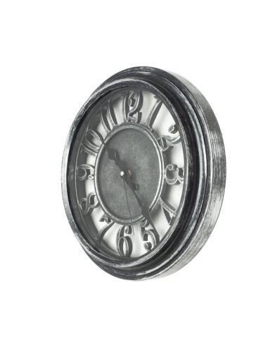 Reloj De Pared Limbo Negro / Plata  33d Mov.continuo