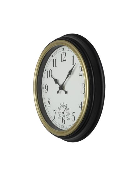 Reloj De Pared Horacio Negro-oro 30d Mov.continuo