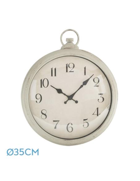 Reloj De Pared Epoca Blanco 41x35x5cm Mov.continuo