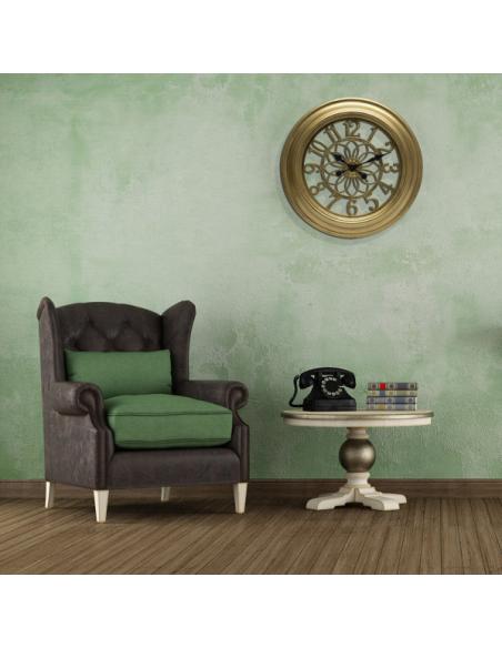 Reloj De Pared Kumico Oro 58d Agujas Retro Industrial Gran Tamaño