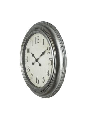Reloj De Pared Iniko Plata 61d Agujas Retro Gran Tamaño