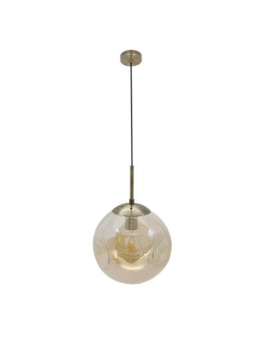 Colgante Pinap 1xe27 Cuero/ambar Regx25x25 Cm