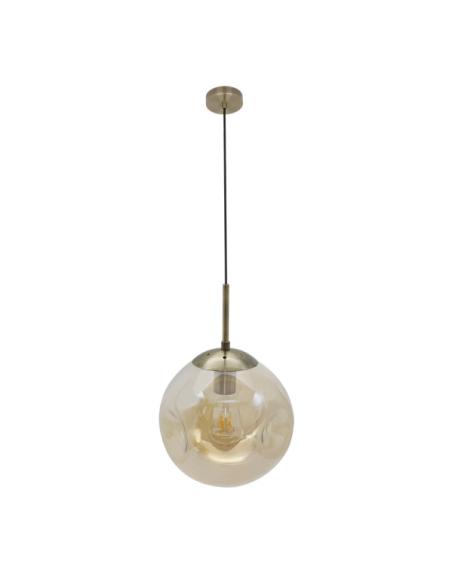 Colgante Pinap 1xe27 Cuero/ambar Regx25x25 Cm
