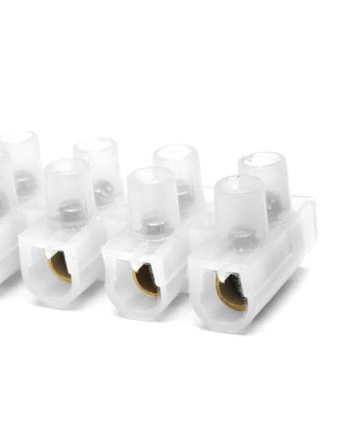 Regleta Ficha De Empalme 15a/12mm2 Pe Semitransparente 12 Fichas Flexible Y Facil Cortar