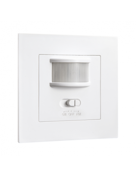 Sensor Encastrar Movim. E Infrarr. Move Vi Blanco Alcance 9m 160º IP20 8,2x8,2x5 Cm  Corte 7x7 Cm Regulable Tiempo e intensidad