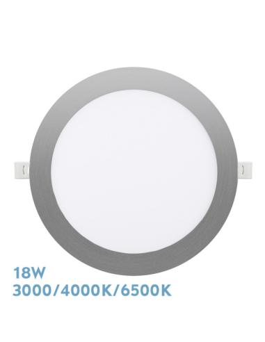 Downlight Empotrar Silex 18w 3000-4000-6500k Niquel 1620lm Redondo 22,5d Corte 20d