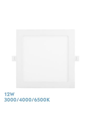 Downlight Empotrar Abaco 12w 3000-4000-6500k Blanco 1080lm Cuadrado 1,3x17x17cm Corte 15d