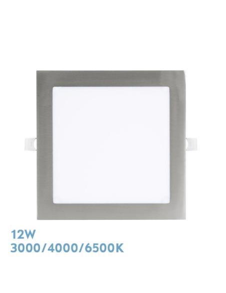 Downlight Empotrar Abaco 12w 3000-4000-6500k Niquel 1080lm Cuadrado 1,3x17x17cm Corte 15d