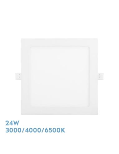Downlight Empotrar Abaco 24w 3000-4000-6500k Blanco 2160lm Cuadrado 1,3x22,5x22,5cm Corte 20d