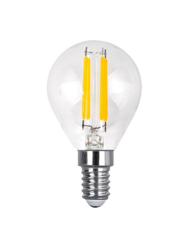 Bombilla Filamento Esferica 7x4,5d 4w 450lm E14 Clara 2700k