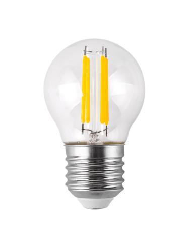 Bombilla Filamento Esferica 7x4,5d 4w Clara E27 450lm 2700k