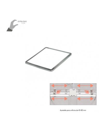 Downlight 8w 5500k Cromo Providencia 586lm 1x11,8x11,8 Cm De Empotrar Corte  Ajustable 4,5x4,5-8x8 Cm
