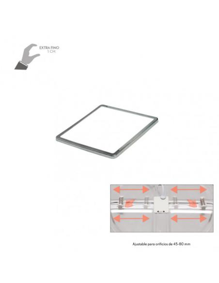 Downlight 8w 5500k Cromo Providencia 586lm 1x11,8x11,8 Cm De Empotrar Corte  Ajustable 4,5x4,5-8x8 Cm