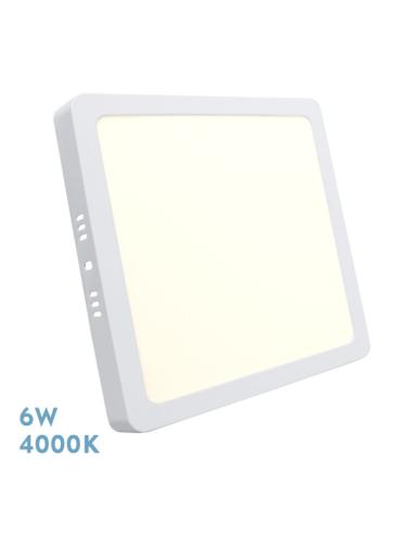 Downlight Superficie Cuadrado Selenita 6w 4000k Blanco  540 Lm 2,8x12x12 Cm