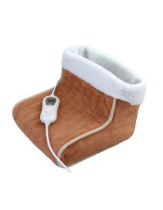 Calientapies Electrico Relax 100w Camel/blanco 24x30x30cm 3niveles Calor Apagado Automatico Lavable