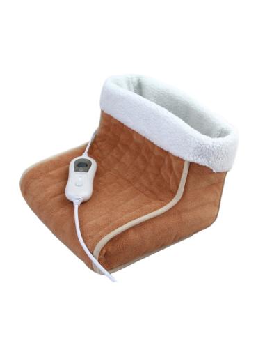 Calientapies Electrico Relax 100w Camel/blanco 24x30x30cm 3niveles Calor Apagado Automatico Lavable