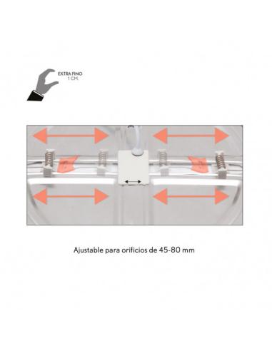 Downlight 8w 5500k Cromo Providencia 586lm 1x11,8x11,8 Cm De Empotrar Corte  Ajustable 4,5x4,5-8x8 Cm