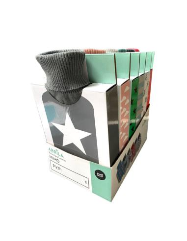Bolsa Agua Caliente Mimo 1,7l Forro Bla/gris Estrella 20x32x4cm Flexible Agradable Al Tacto