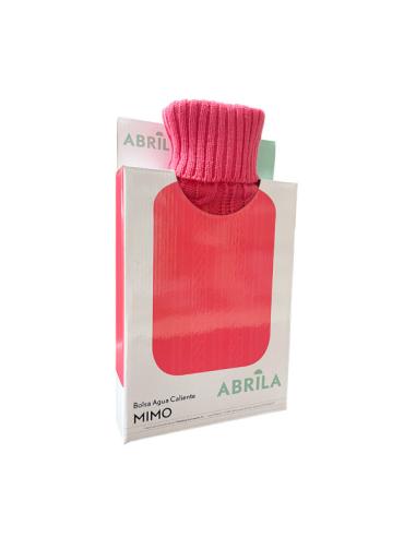 Bolsa Agua Caliente Mimo 1,7l Forro Rosa Jersey  20x32x4cm Flexible Agradable Al Tacto