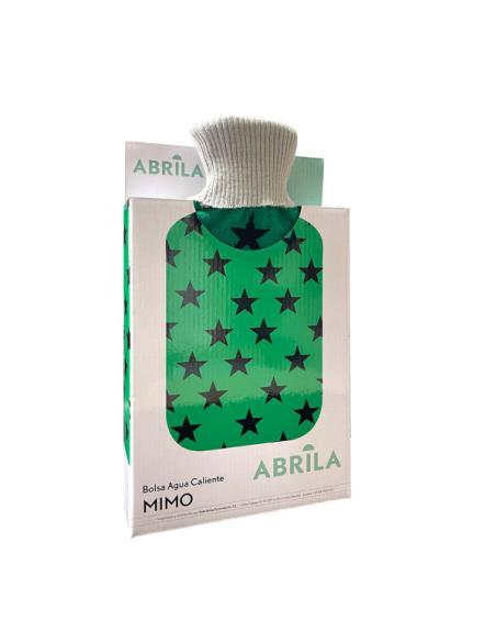 Bolsa Agua Caliente Mimo 1,7l Forro Verde Estrellas 20x32x4 Cm Flexible Y Agradable Al Tacto