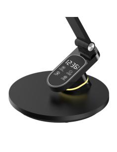 Flexo Hamlet Negro 10w 800lm 3000-4500-6000k  Hora Reg.intensidad Aviso Descanso 44,3x19,1x28,3cm 2