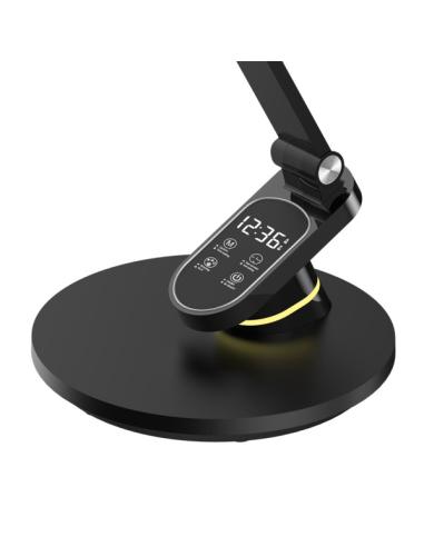 Flexo Hamlet Negro 10w 800lm 3000-4500-6000k  Hora Reg.intensidad Aviso Descanso 44,3x19,1x28,3cm
