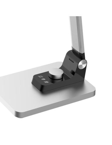 Flexo Olimpo Plata 10w 800lm 3000-4500-6000k Reg.int.memoria Articulable Plegable 43,1x13,7x35,6cm