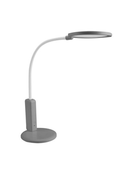 Flexo Verne 7w 5000k Gris/blanco 590lm Inalambrico Tactil Reg.intensidad Orient 33x14x14 Cm