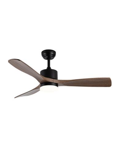 Ventilador Dc Azabache 20w Negro 3asp.roble 6vel 3 Col 40/50x121d 2350lm Remoto,memor,tempo