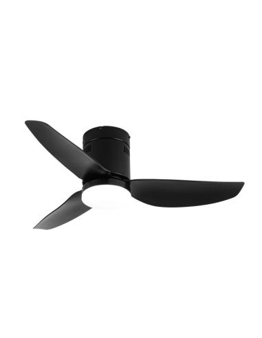 Ventilador Dc Borax 20w Negro 3aspas 6vel 3000-4000-6500k 2350lm Remoto, Memoria Y Temporizador 27x101x101cm