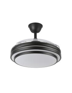 Ventilador Dc Ibe 72w 6120lm Negro 3 Asp.desp. 108d 3000-4000-6000k Remoto, Memoria Y Temporizador 2