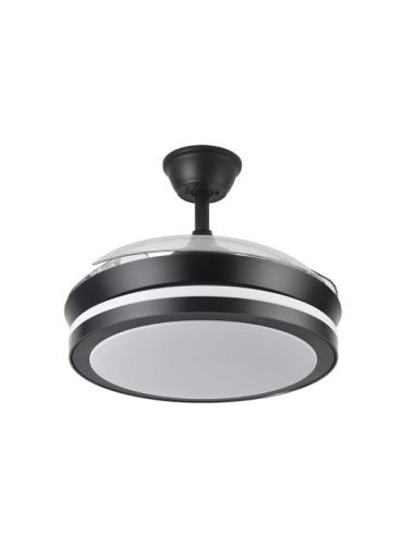 Ventilador Dc Esparta Negro 72w 6120lm 91d 3asp.d Esp.3000-4000-6000k Remoto+tempor+memori