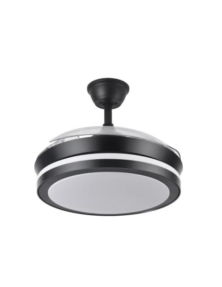 Ventilador Dc Esparta Negro 72w 6120lm 91d 3asp.d Esp.3000-4000-6000k Remoto+tempor+memori