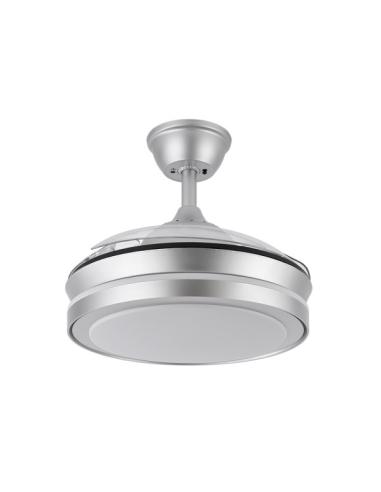 Ventilador Dc Esparta Plata 72w 6120lm 91d 3asp.d Esp.3000-4000-6000k Remoto+tempor+memori