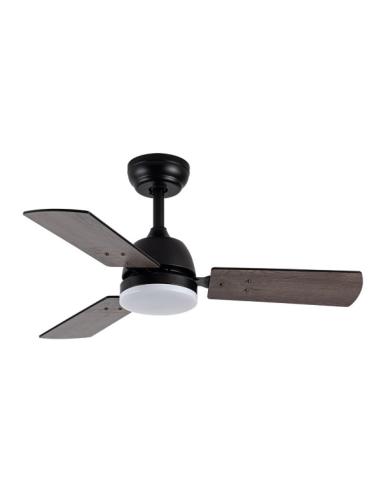 Ventilad Dc Portico 20w Negro 3aspas Negro/gris 6vel. 3000k,4000k,6500k 2350lm Remoto, Memoria Y Temporizador 91,4d
