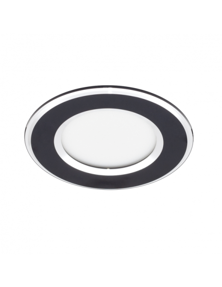 Foco Empotrable Samos Negro/cromo 5w 6500k 4x10x10 Cm 400lm Corte 7,5d