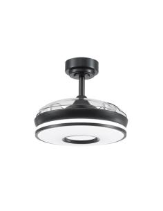 Ventilador Dc Dani 48w 4800lm Negro 3aspas 6velocidades 91d  3000-4000-6000k Remoto+memoria+temporizador 24 2