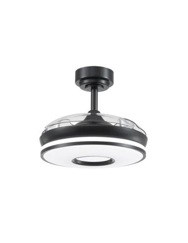 Ventilador Dc Dani 48w 4800lm Negro 3aspas 6velocidades 91d  3000-4000-6000k Remoto+memoria+temporizador 24