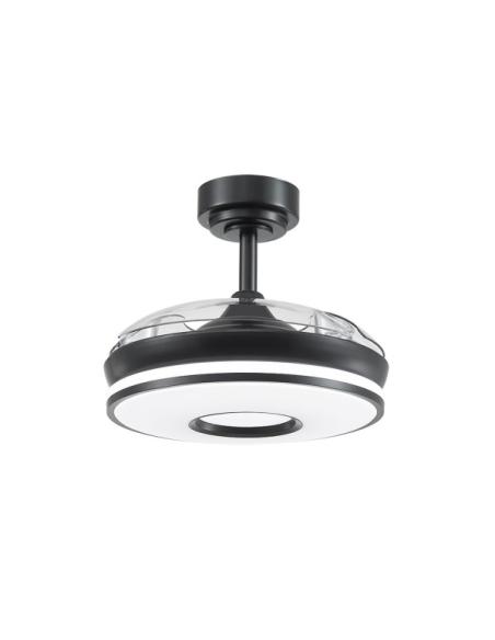 Ventilador Dc Dani 48w 4800lm Negro 3aspas 6velocidades 91d  3000-4000-6000k Remoto+memoria+temporizador 24