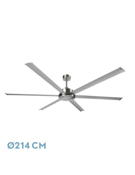 Ventilador Dc Sanson Niquel/plat Sin Luz 6asp 214d C/remoto Y Temporizador