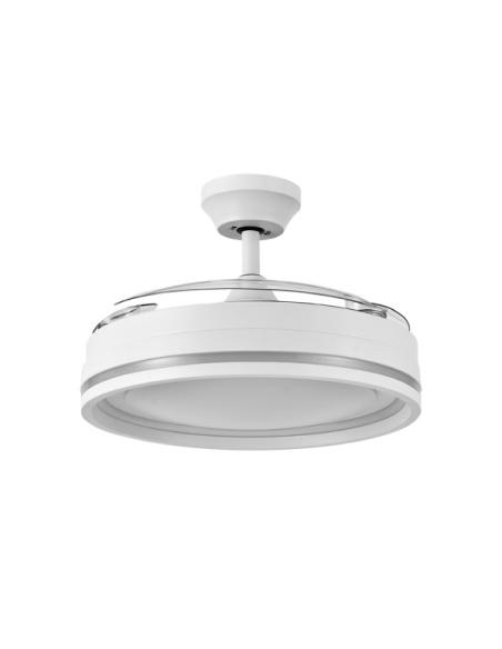 Ventilador Dc Cerrato Blanco 72w 3aspas Desplegables 107d 7200lm 6vel 3000k,4500k,6000k, Remoto+temporizador+memoria