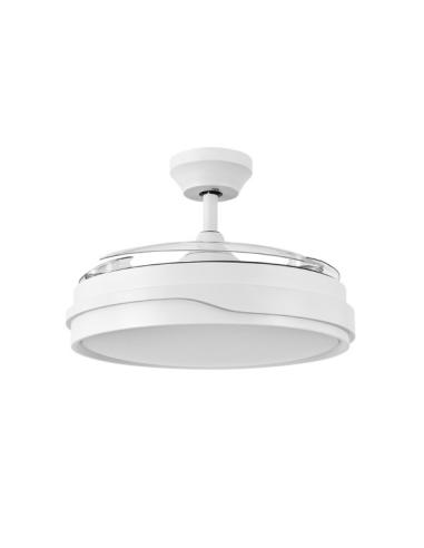 Ventilador Dc Tempano Blanco 72w 3aspas 107d 7200lm 6vel 3000k,4500k,6000k, Remoto+temporizador+memoria